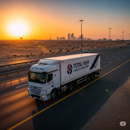 Trucks on a highway